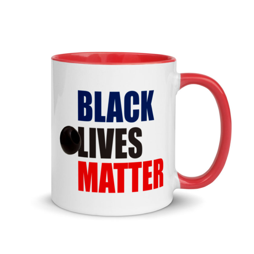 Black Olives Matter Mug with Color Inside - Image 5