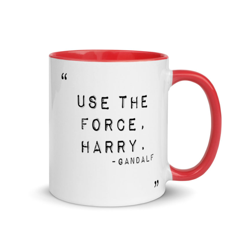 "Use the force, Harry." Mug with Color Inside - Image 4