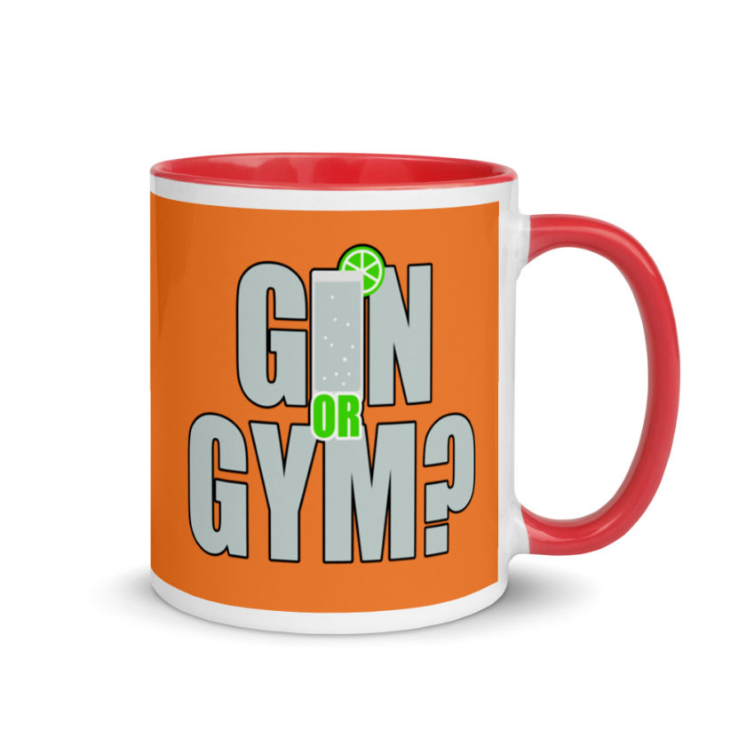 Gin or Gym? Mug with Color Inside - Image 5