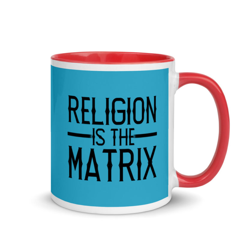 Religion is The Matrix Mug with Color Inside - Image 5