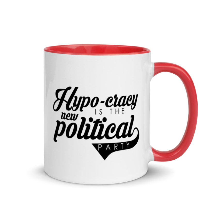Hypo-cracy is the new political party Mug with Color Inside - Image 4