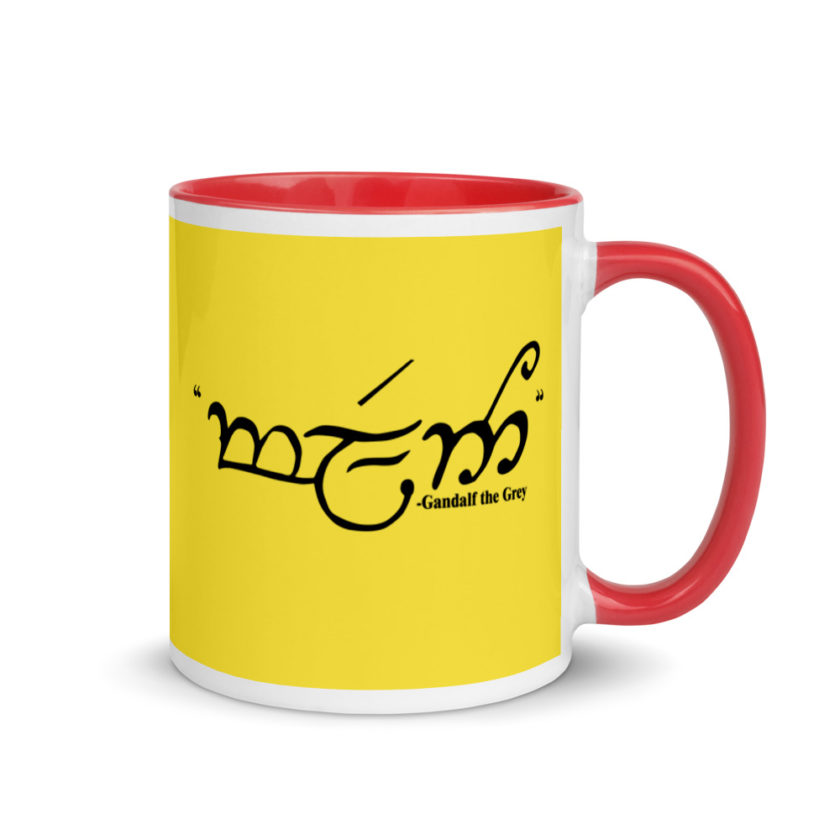 friend	Gandalf the Grey	Lord of the Rings Mug with Color Inside - Image 5