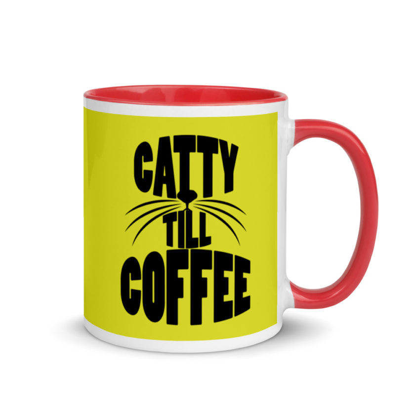 Catty till coffee Mug with Color Inside - Image 5