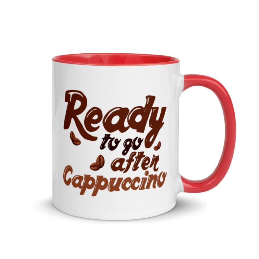 Ready to go after cappuccino Mug with Color Inside - Image 4