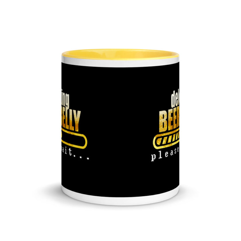 Deleting beer belly, please wait... Mug with Color Inside - Image 18