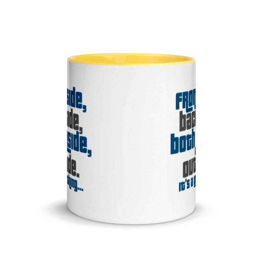 Frontside, backside, inside and out. It's a guy thing... Mug with Color Inside - Image 17