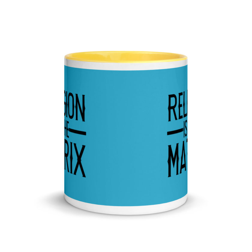 Religion is The Matrix Mug with Color Inside - Image 17