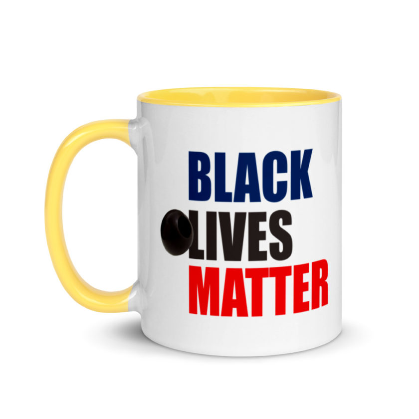Black Olives Matter Mug with Color Inside - Image 18