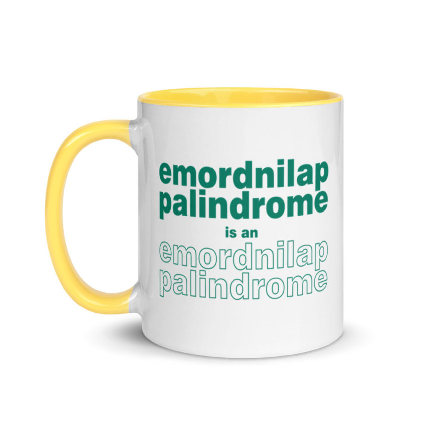 emordnilap palindrome is an emordnilap palindrome Mug with Color Inside - Image 18