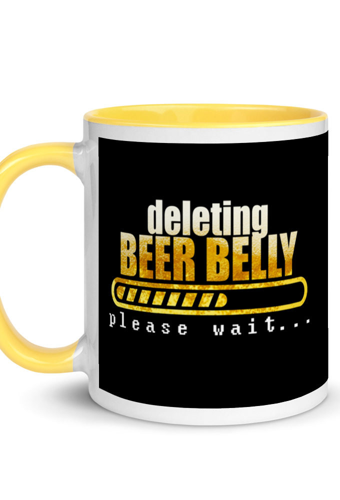 Deleting beer belly, please wait... Mug with Color Inside