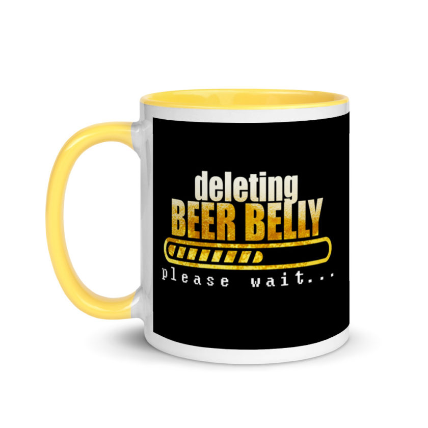 Deleting beer belly, please wait... Mug with Color Inside