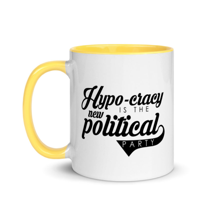 Hypo-cracy is the new political party Mug with Color Inside - Image 18