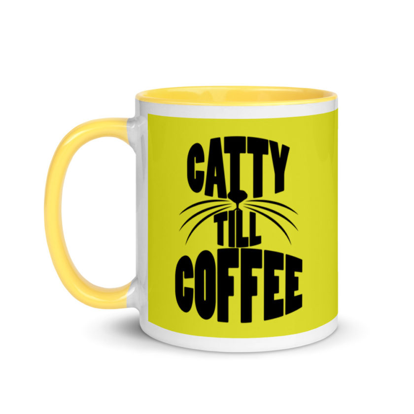 Catty till coffee Mug with Color Inside