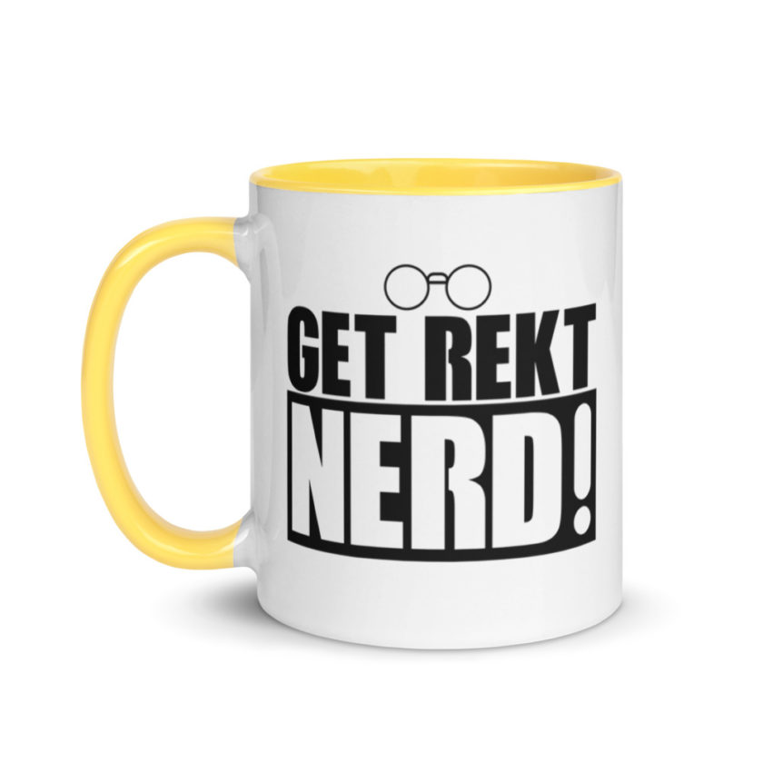 Get Wrecked Nerd! Mug with Color Inside - Image 18