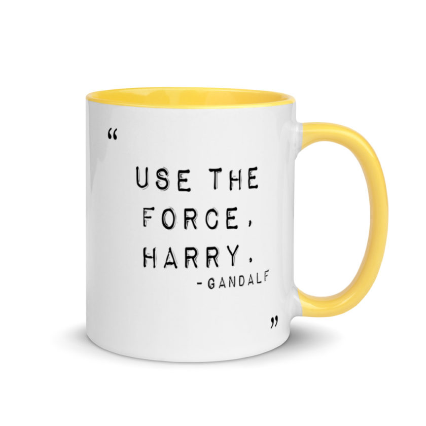 "Use the force, Harry." Mug with Color Inside - Image 16