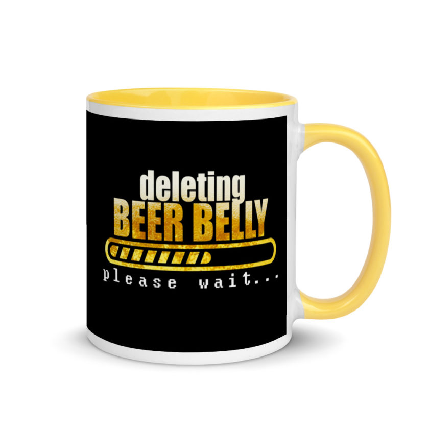 Deleting beer belly, please wait... Mug with Color Inside - Image 17