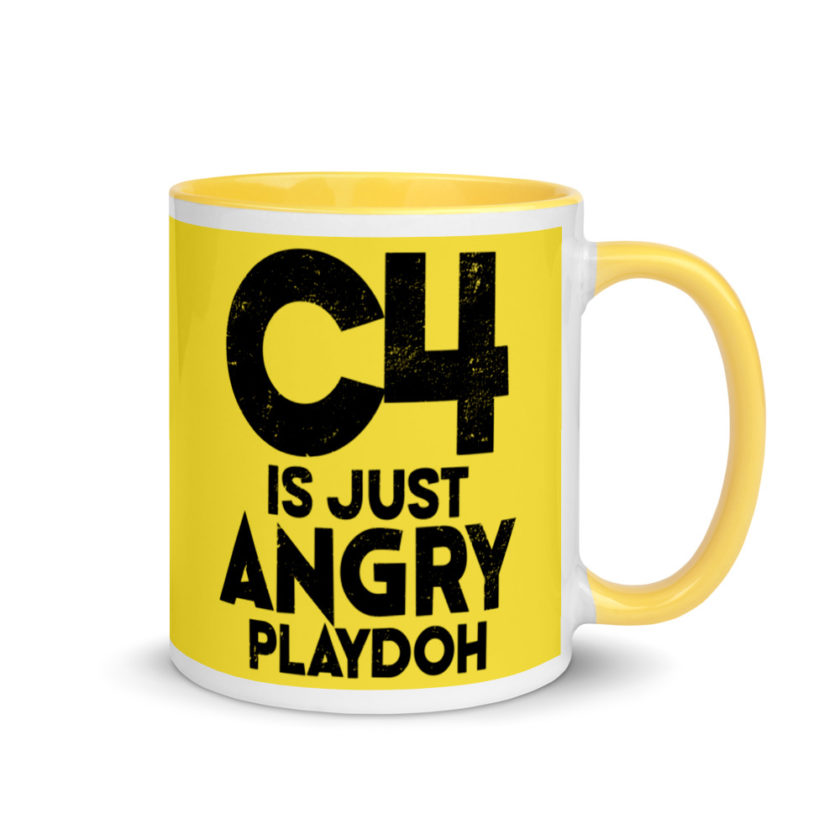 C4 is just angry playdoh Mug with Color Inside - Image 17