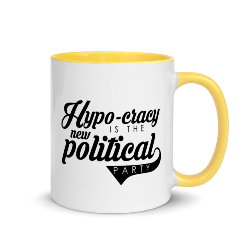 Hypo-cracy is the new political party Mug with Color Inside - Image 16
