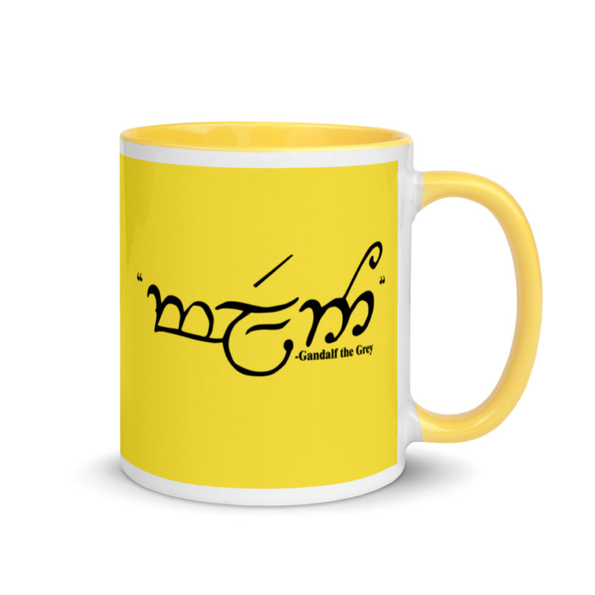 friend	Gandalf the Grey	Lord of the Rings Mug with Color Inside - Image 17