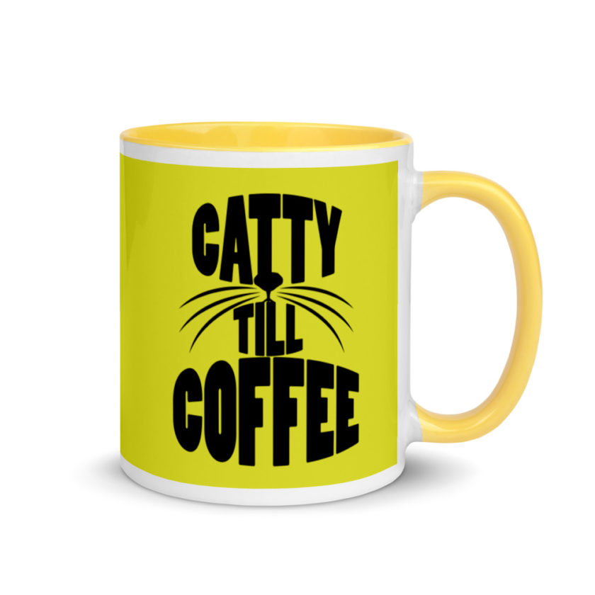 Catty till coffee Mug with Color Inside - Image 17