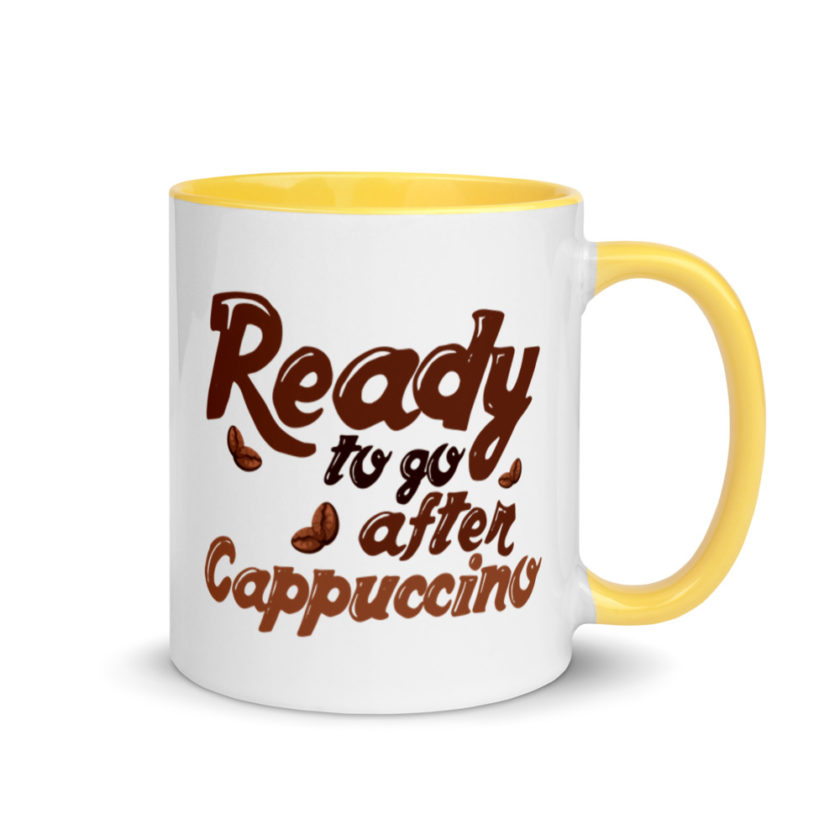 Ready to go after cappuccino Mug with Color Inside - Image 16