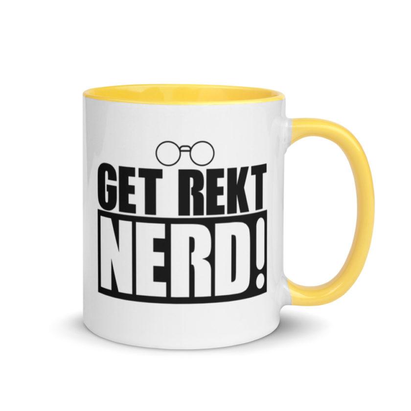 Get Wrecked Nerd! Mug with Color Inside - Image 16
