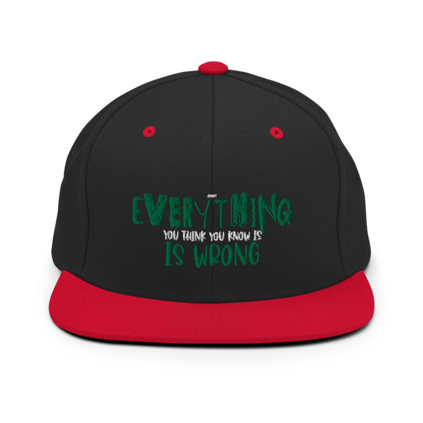 Almost everything you think you know is is wrong Snapback Hat