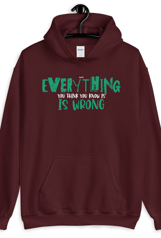 Almost everything you think you know is is wrong Unisex Hoodie