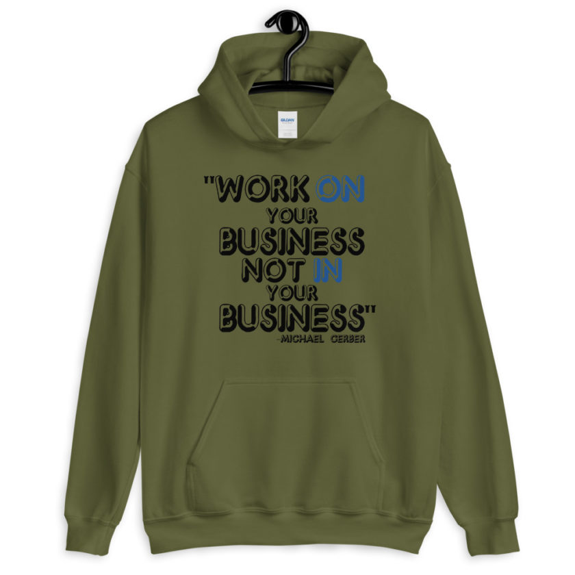 Work ON your business not IN your business. Unisex Hoodie - Image 2