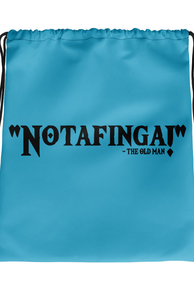 Notafinga! The Old Man A Christmas Story  Drawstring bag
