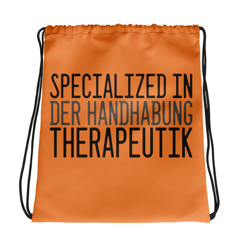 Specialized in Der Handabung Therapeutik	The Road to Wellville Drawstring bag