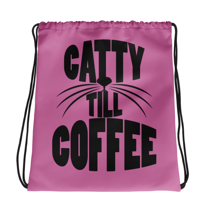 Catty till coffee  Drawstring bag