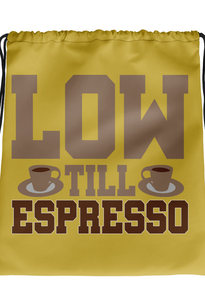 Low till espresso Drawstring bag