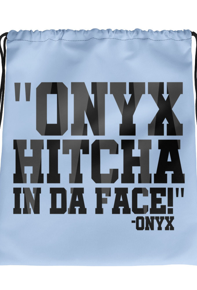 Onyx hitcha in da face Drawstring bag