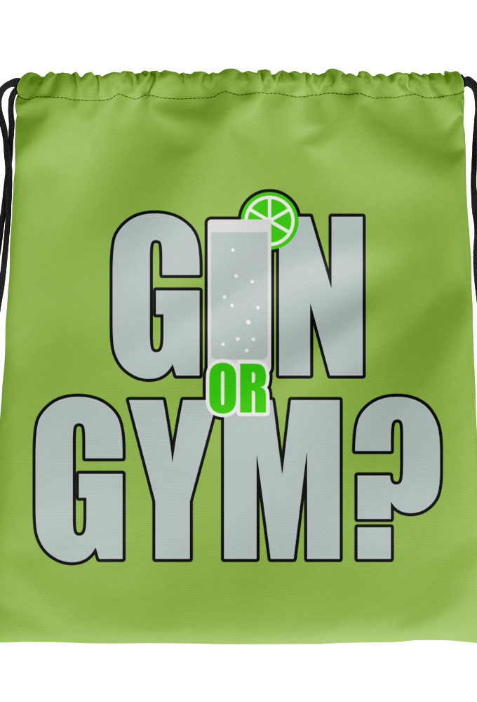 Gin or Gym? Drawstring bag