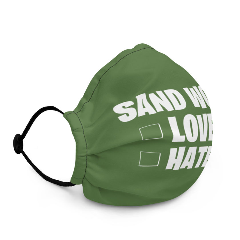 Sand Worms: Love Em Hate em Premium face mask - Image 2