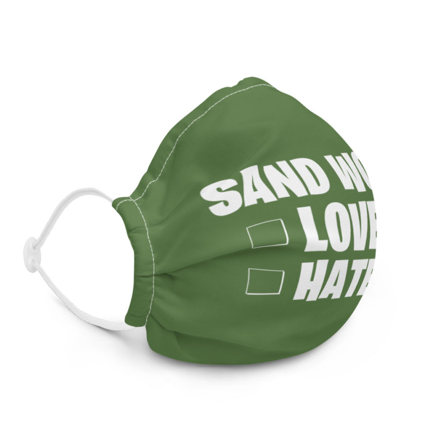 Sand Worms: Love Em Hate em Premium face mask - Image 5