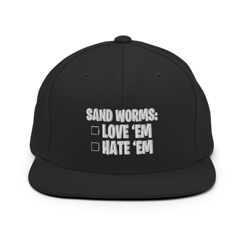 Sand Worms: Love Em Hate em Snapback Hat - Image 3