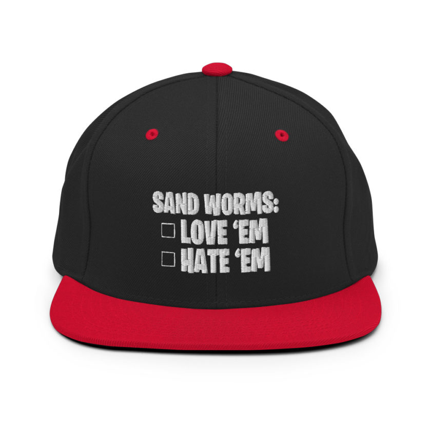 Sand Worms: Love Em Hate em Snapback Hat - Image 4