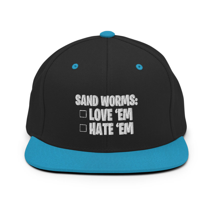 Sand Worms: Love Em Hate em Snapback Hat - Image 6