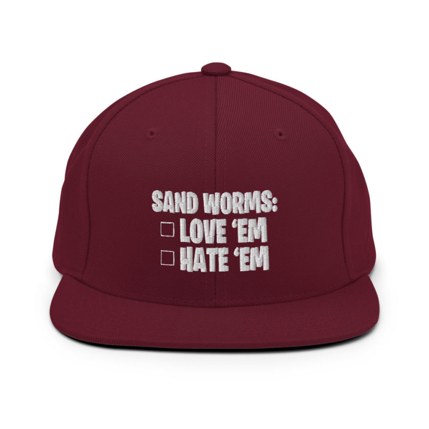Sand Worms: Love Em Hate em Snapback Hat - Image 8