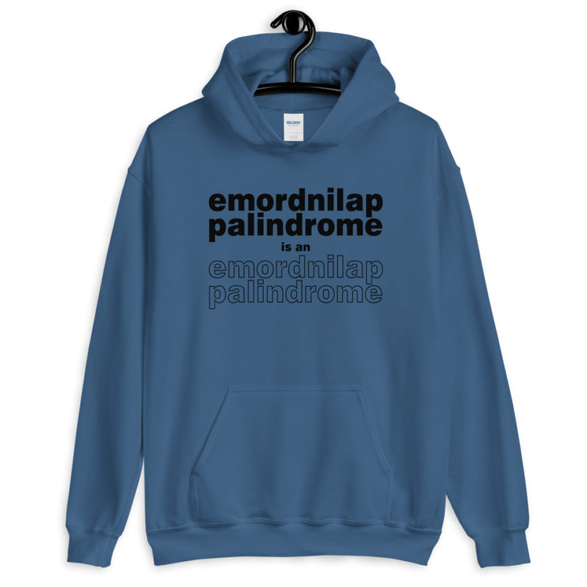 emordnilap palindrome is an emordnilap palindrome  Unisex Hoodie - Image 3