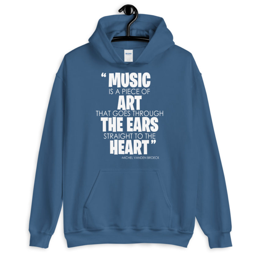 Music is a piece of art that goes through the ears straight to the heart Unisex Hoodie - Image 6