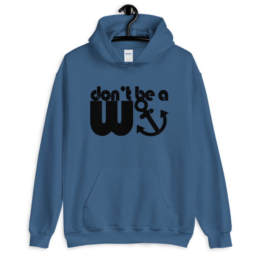 Don't be a wanker.  Unisex Hoodie - Image 3