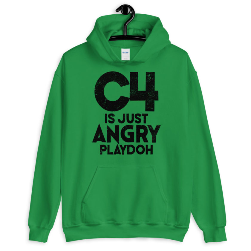 C4 is just angry playdoh  Unisex Hoodie - Image 4