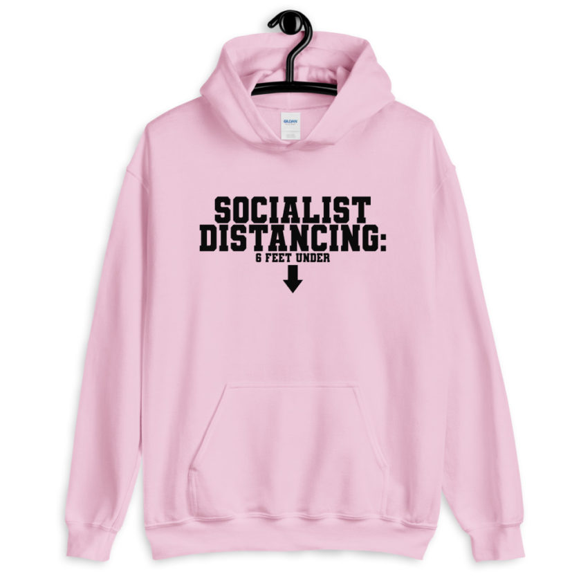 Socialist Distancing: 6 feet under  Unisex Hoodie - Image 7