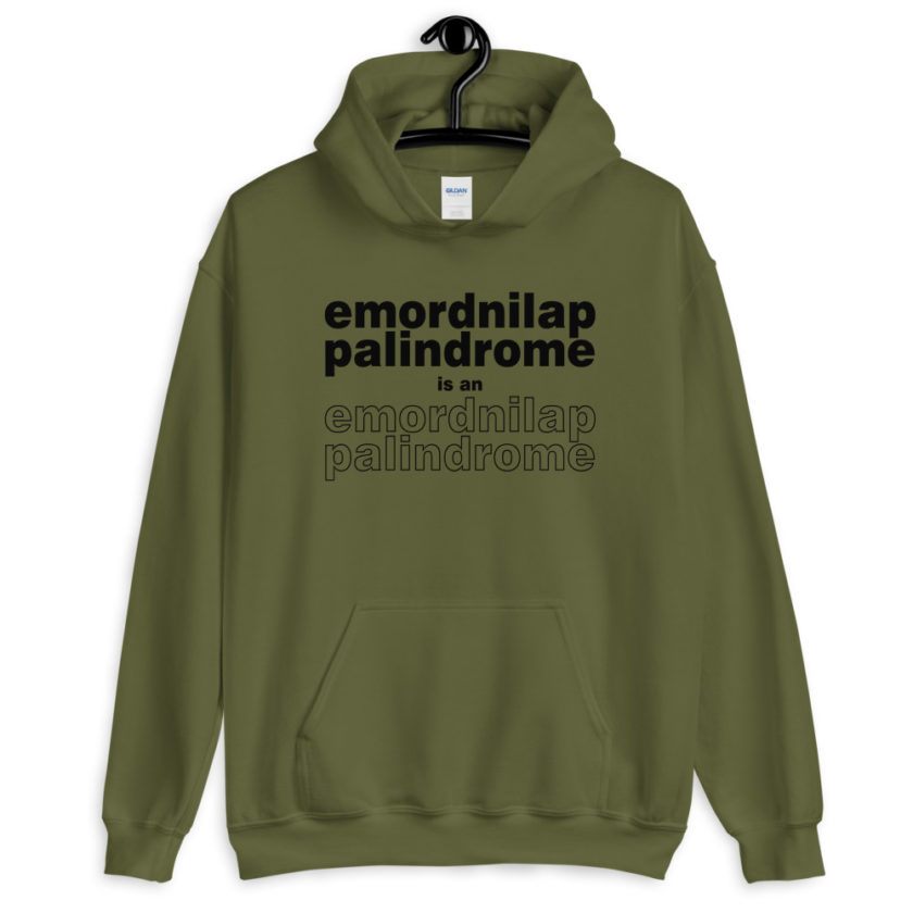 emordnilap palindrome is an emordnilap palindrome  Unisex Hoodie - Image 4