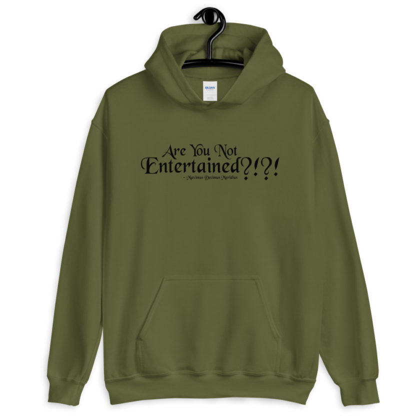 Are You Not Entertained?!?! Maximus Decimus Meridius Gladiator Unisex Hoodie - Image 4