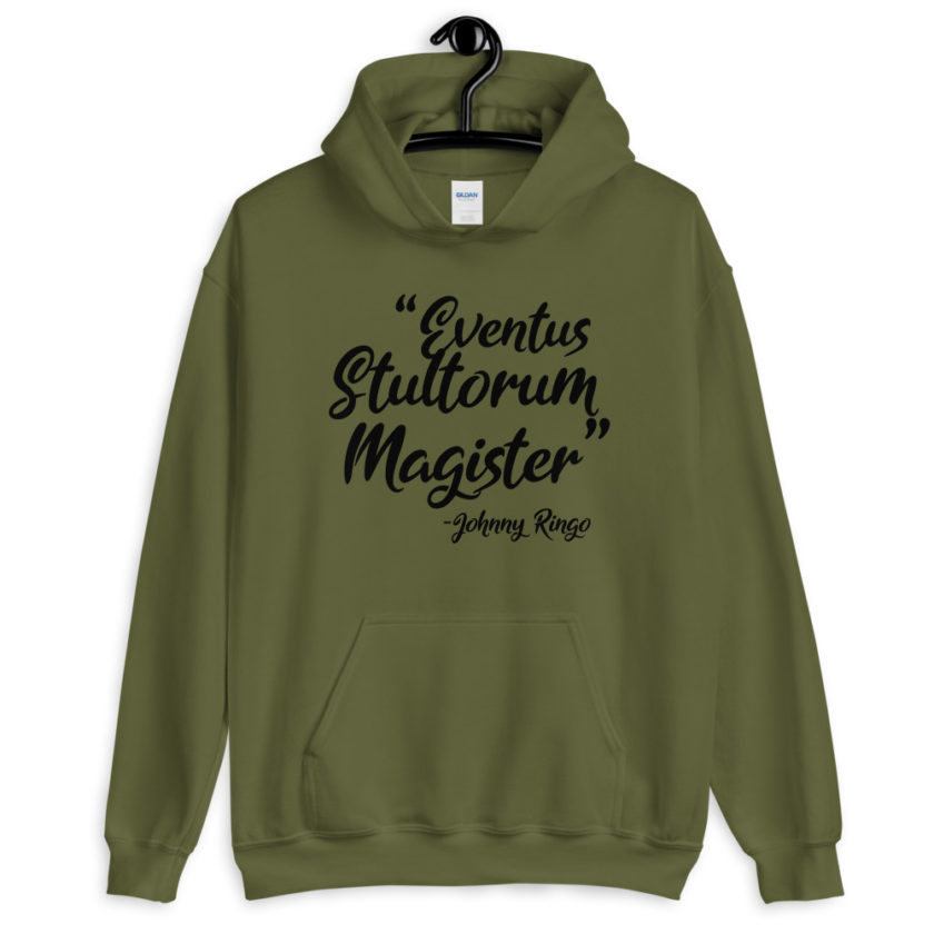 Eventus Stultorum Magister Tombstone  Unisex Hoodie - Image 5