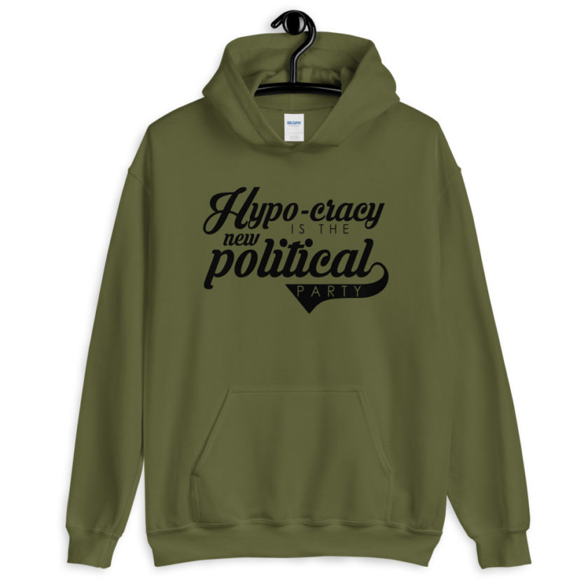 Hypo-cracy is the new political party Unisex Hoodie - Image 4